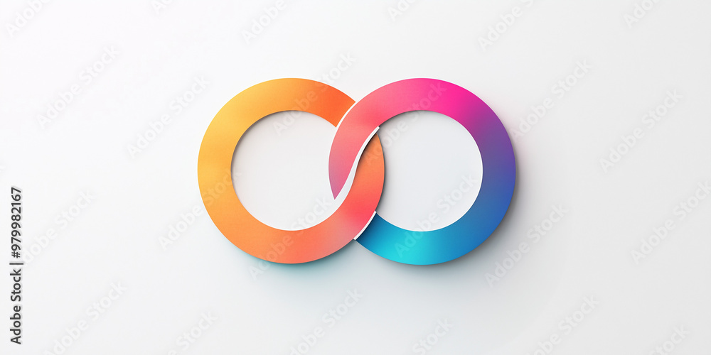 yellow, blue and pink infinite symbol yellow, blue and pink infinite symbol