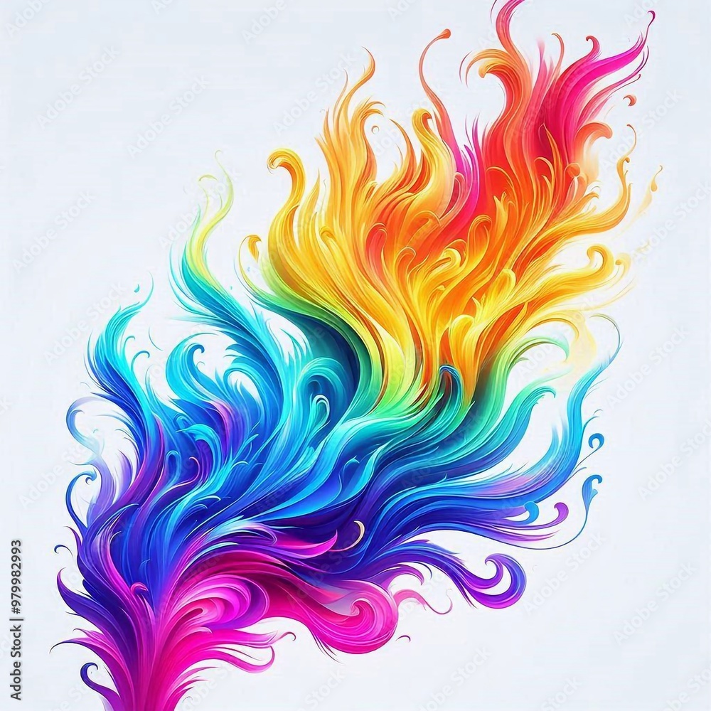 Hintergrund, Wallpaper regenbogenfarbene Flammen Hintergrund, Wallpaper regenbogenfarbene Flammen
