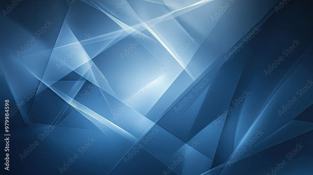 Obraz premium A smooth blue abstract background with geometric lines and subtle transitions, perfect for a bold and calming visual.