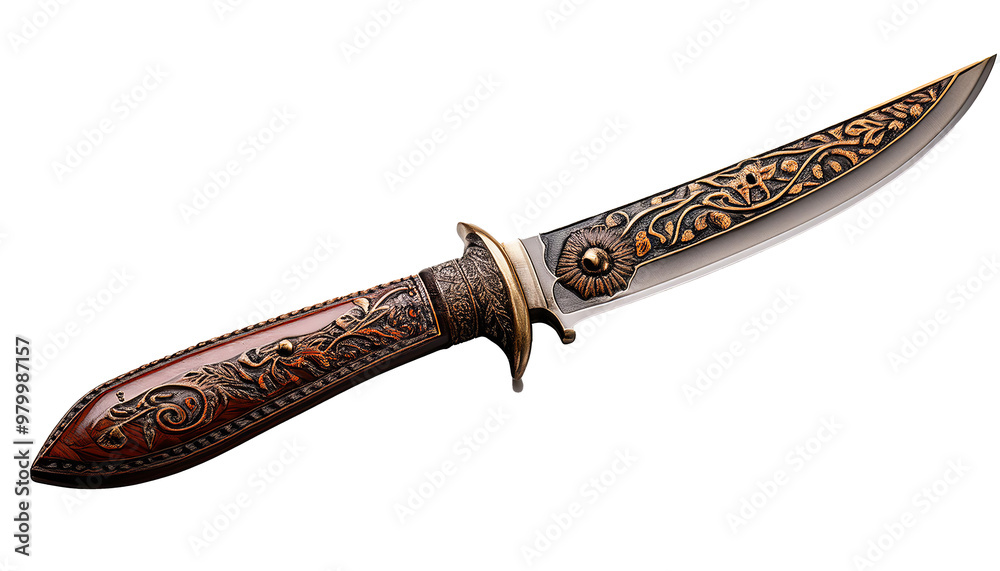 Decorative knife isolated on white background
Decorative knife isolated on white background