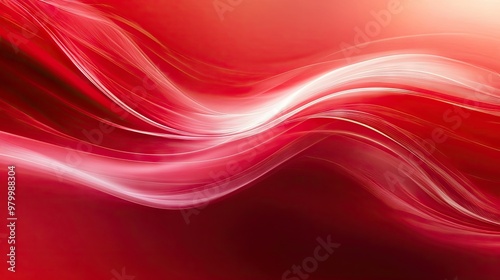 A striking red abstract background with smooth transitions and bold curves, creating a passionate and energetic design.