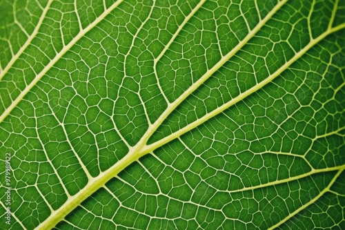 leaf texture pattern, leaf background with veins and cells - macro photography