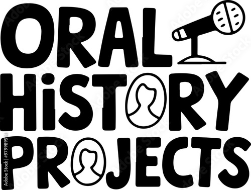 Vector Illustration of Oral History Projects Theme