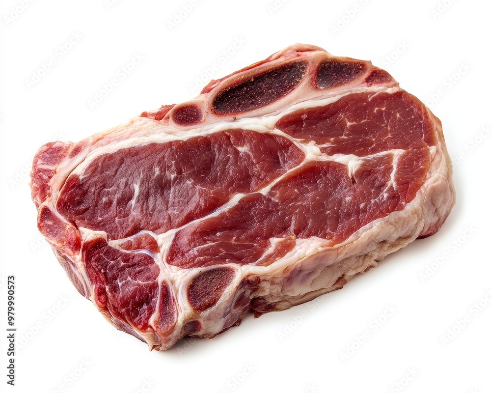 Raw pork shoulder on white background Raw pork shoulder on white background