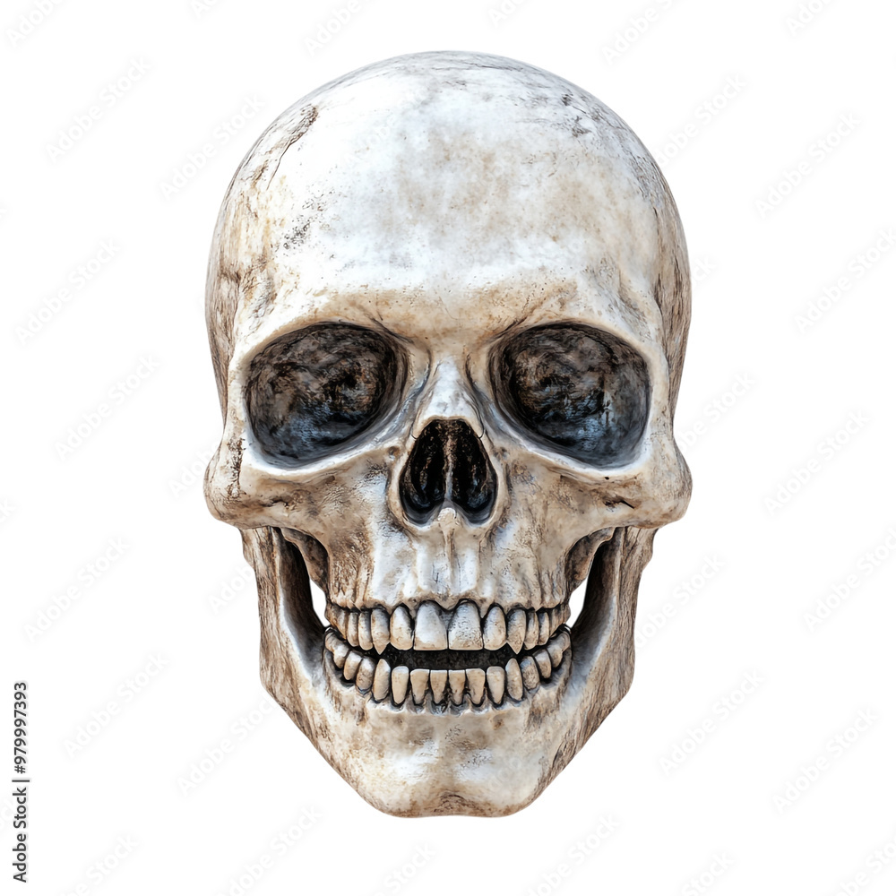 3D skull art on transparent background 3D skull art on transparent background