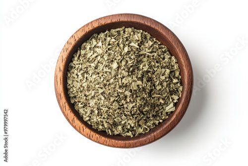 Yerba mate isolated on white background top view