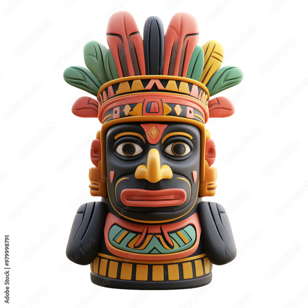 3D icon with traditional Colombian design 3D icon with traditional Colombian design