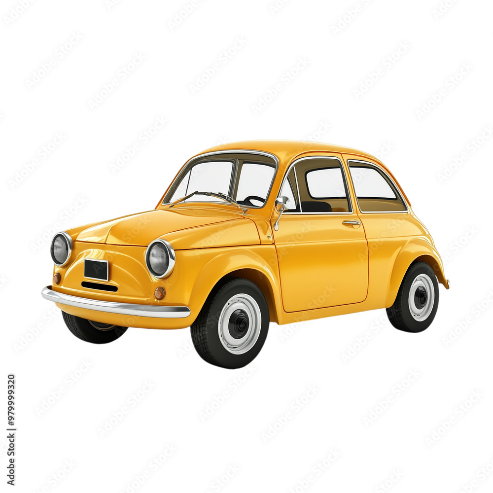3D small car on transparent background 3D small car on transparent background