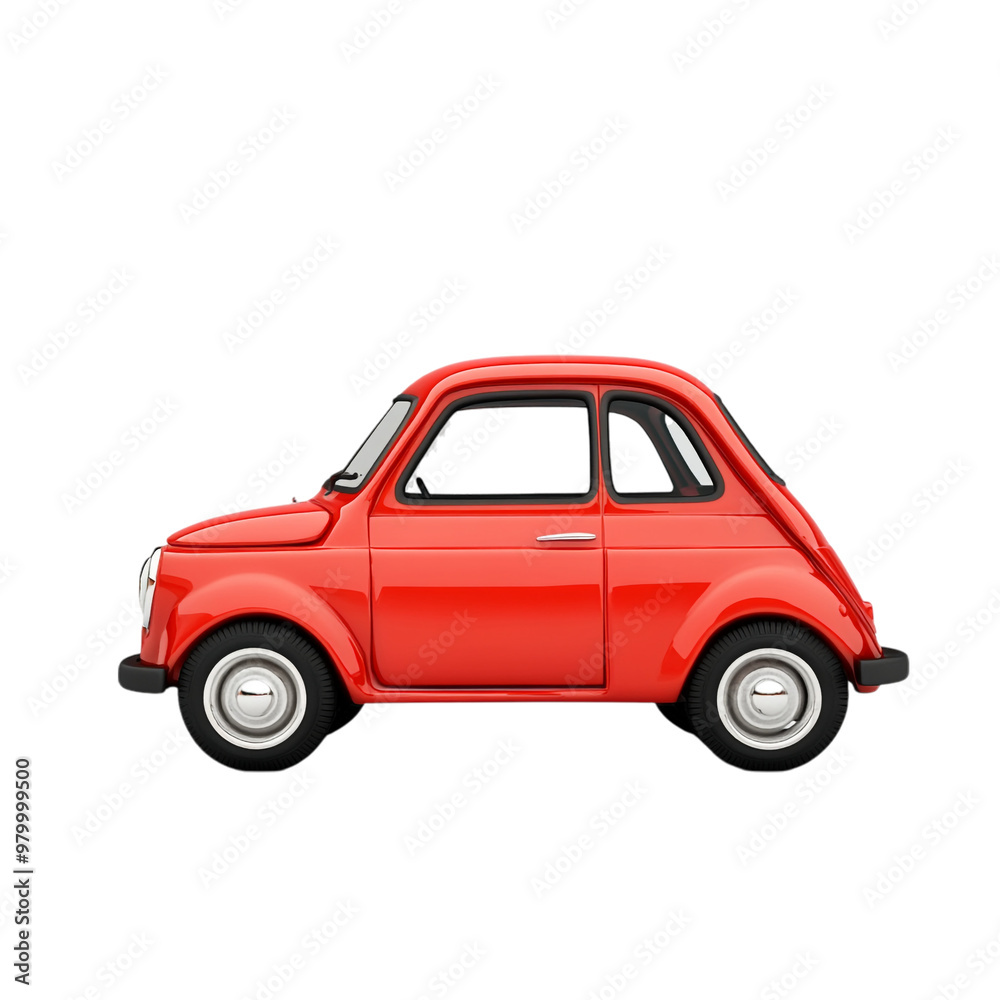 3D small car on transparent background 3D small car on transparent background