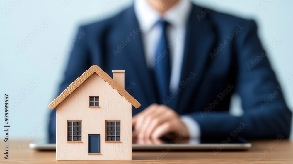 Investor reviewing real estate blockchain investments on a smart tablet Investor reviewing real estate blockchain investments on a smart tablet