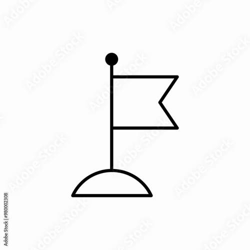 flag pole icon sign vector photo