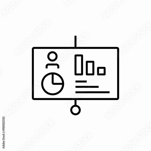 statistics presentation icon sign vector