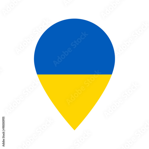 Ukraine flag location icon