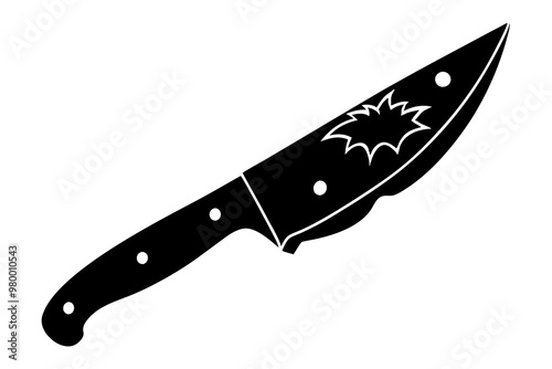 knife on a white background