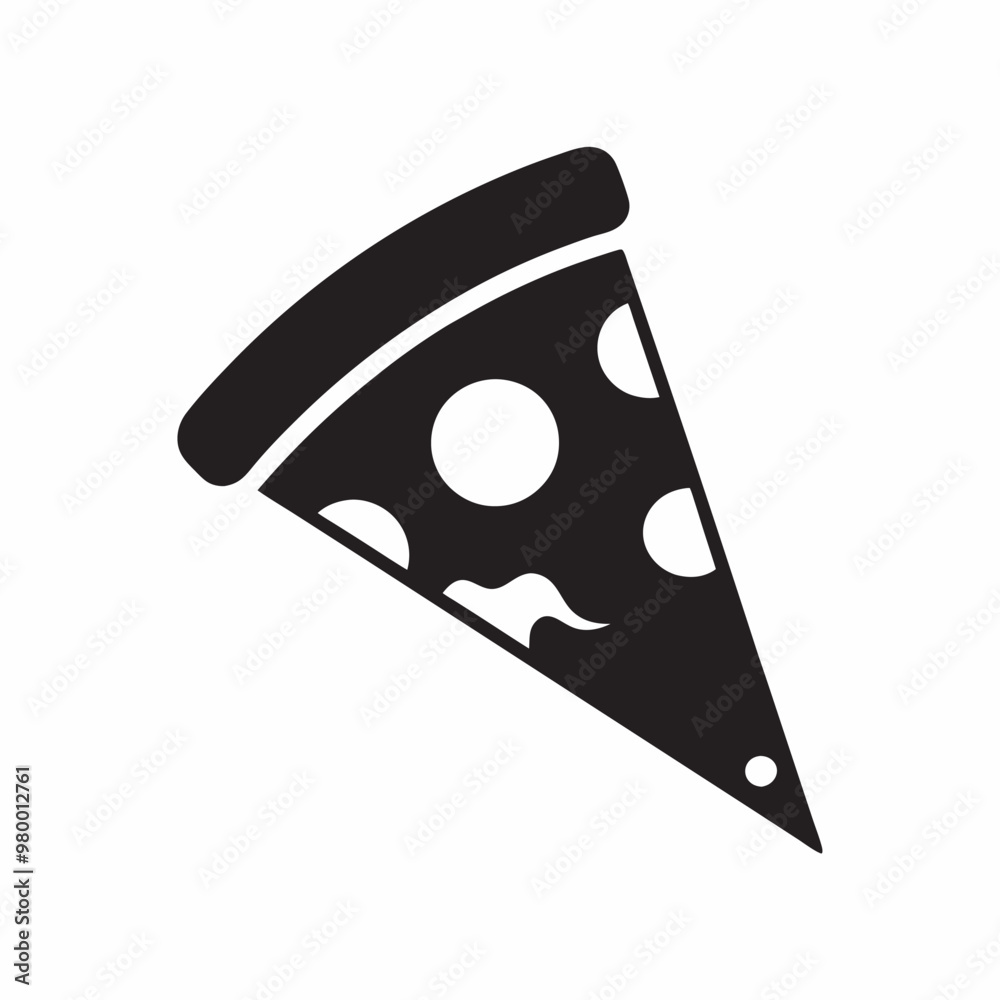 Round Pizza Slice Vector Silhouette Printable Digital Art Clipart for Food Illustrations Round Pizza Slice Vector Silhouette Printable Digital Art Clipart for Food Illustrations