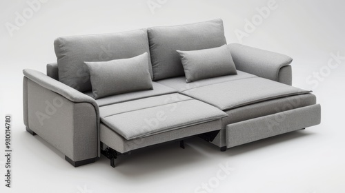 modern sofa bed with a hidden storage compartment