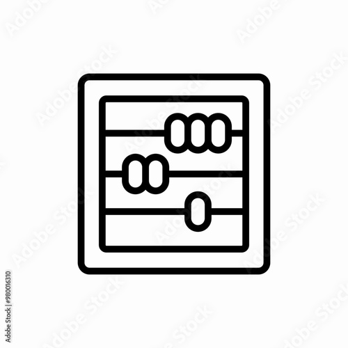 abacus count icon sign vector