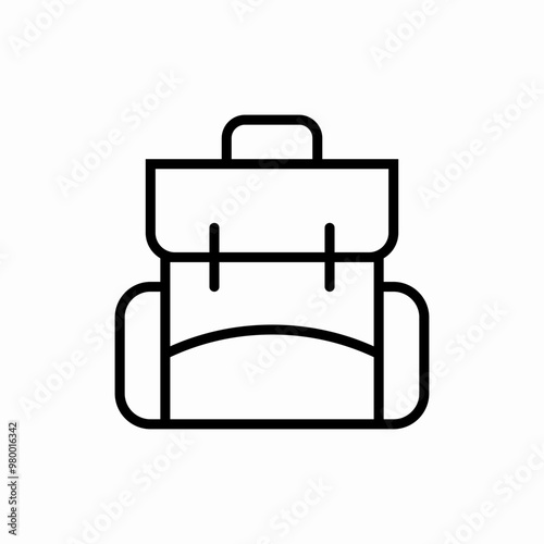 backpack bag icon sign vector