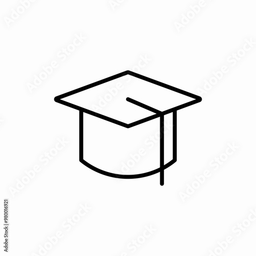 student hat graduate icon sign vector
