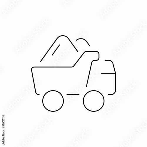truck sand icon sign vector