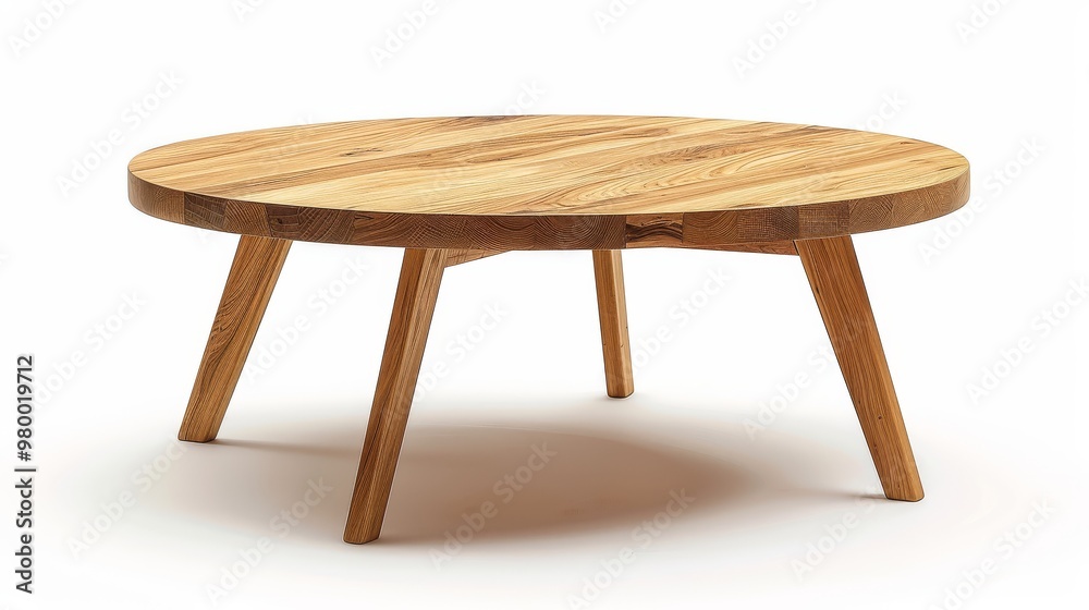 Scandinavian-style coffee table made from light oak wood Scandinavian-style coffee table made from light oak wood