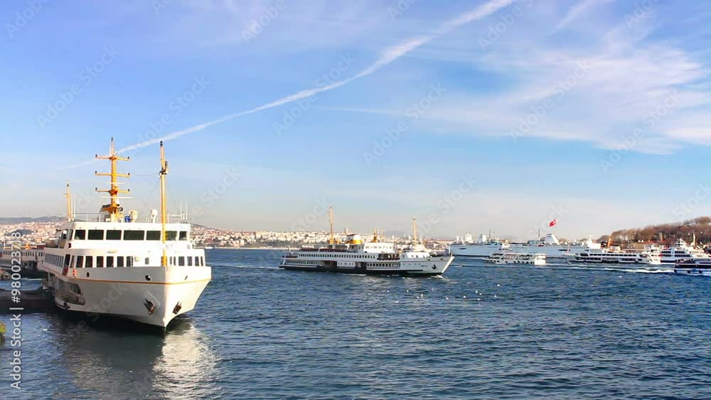 Karakoy port with passenger ships. Istanbul, Turkey
Karakoy port with passenger ships. Istanbul, Turkey