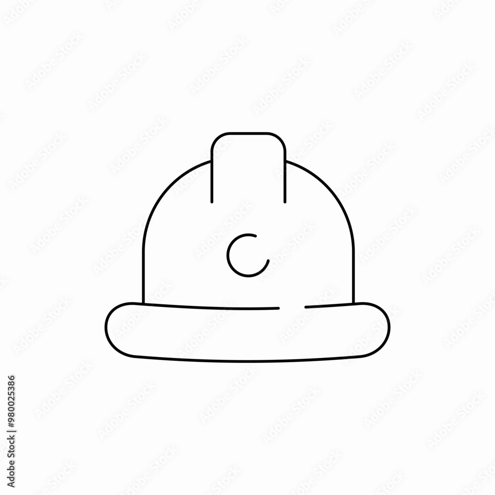 construction worker helmet icon sign vector construction worker helmet icon sign vector