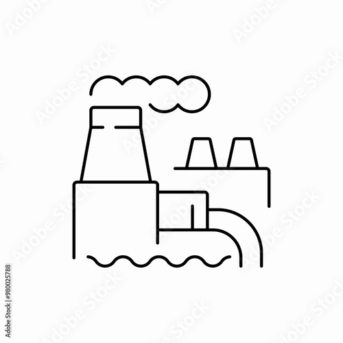 river factory icon sign vector