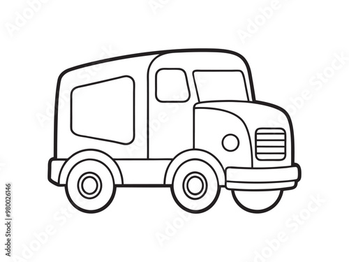 Truck silhouettes vector art illustration . 