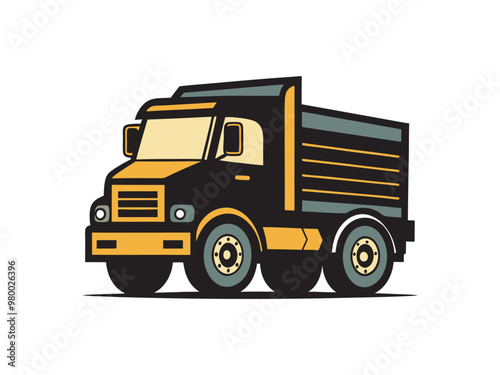 Truck silhouettes vector art illustration . truck driver vector.
