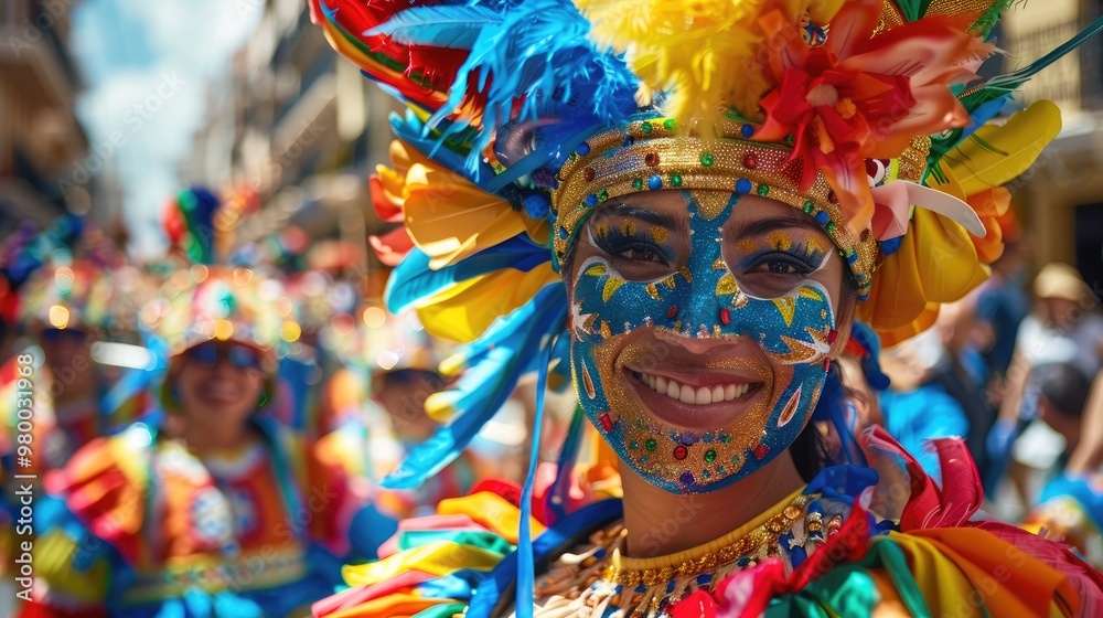 Vibrant and Colorful Carnival Parade with Dancers in Elaborate Costumes Celebrating the Vibrant Brazilian Culture and Traditions Lively Street Scene Filled with Joy Music and a Sense of Community Vibrant and Colorful Carnival Parade with Dancers in Elaborate Costumes Celebrating the Vibrant Brazilian Culture and Traditions Lively Street Scene Filled with Joy Music and a Sense of Community