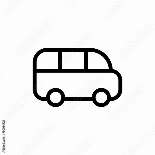bus vehicle icon sign vector