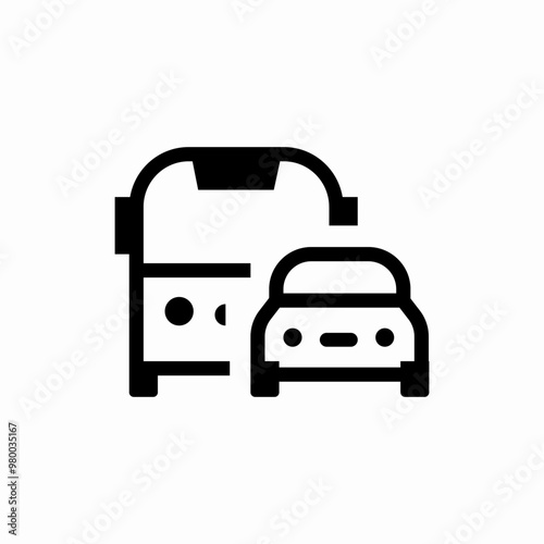 public transportation bus taxi icon sign vector