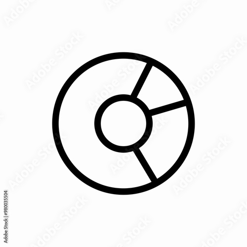 statistics pie icon sign vector