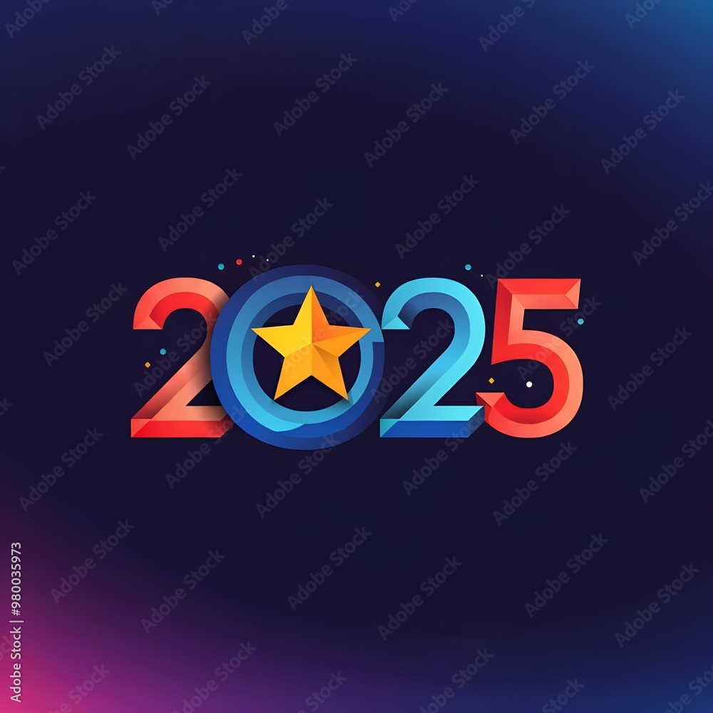Fototapeta premium Celebrate New Year 2025 with New Beginnings