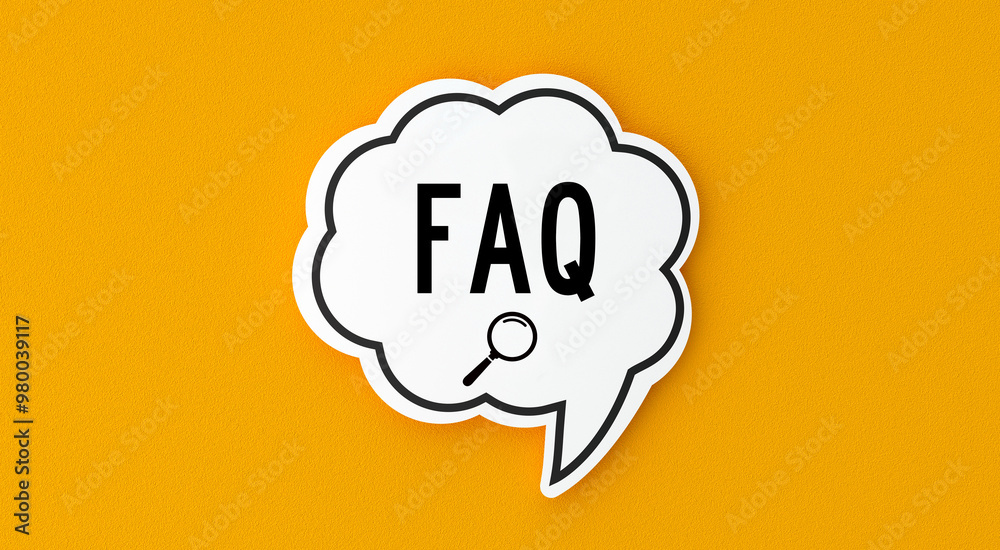 Faq.Speech bubble banner.