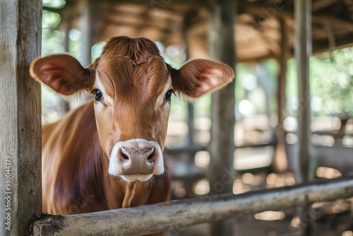 Cattle raised on farms for meat or milk