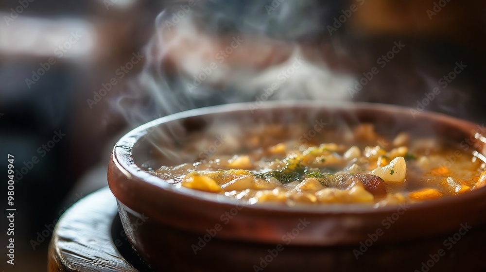 Steaming Hot Bowl Soup Comfort Food Steaming Hot Bowl Soup Comfort Food