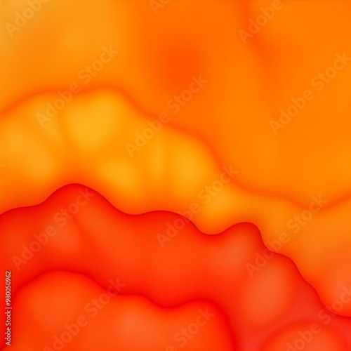 Sunset Orange and Deep Red Watercolor Waves