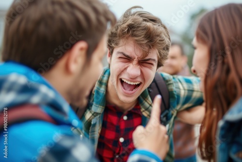 Teenagers Teasing and Bullying Classmates at School