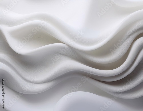 abstract background with wavy elements in creative design over white background. generative ai photo