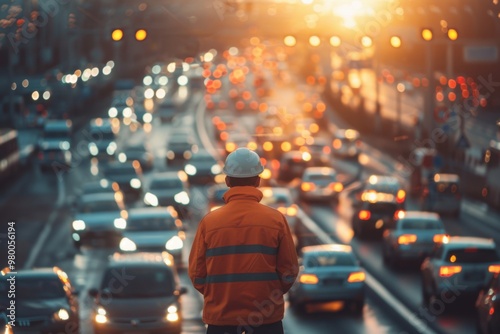 Road Traffic Technician Working in the Field