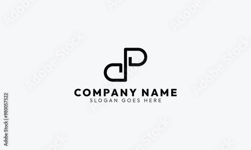 Letters D and P Vector Monogram Logo Design