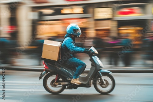 Delivery drivers transport items to online customers amid epidemic effects photo