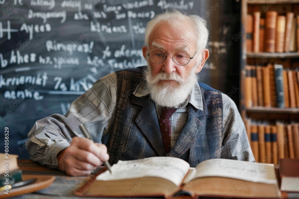 University Professor Giving a Lecture