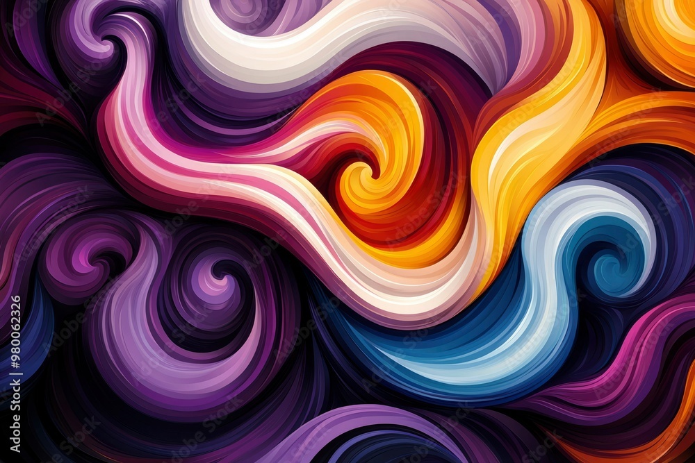 Abstract Swirling Pattern with Vibrant Colors Abstract Swirling Pattern with Vibrant Colors