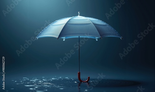 Wallpaper Mural A serene image of an umbrella on a reflective surface, symbolizing protection and tranquility, ideal for insurance, weather, and lifestyle themes. Torontodigital.ca