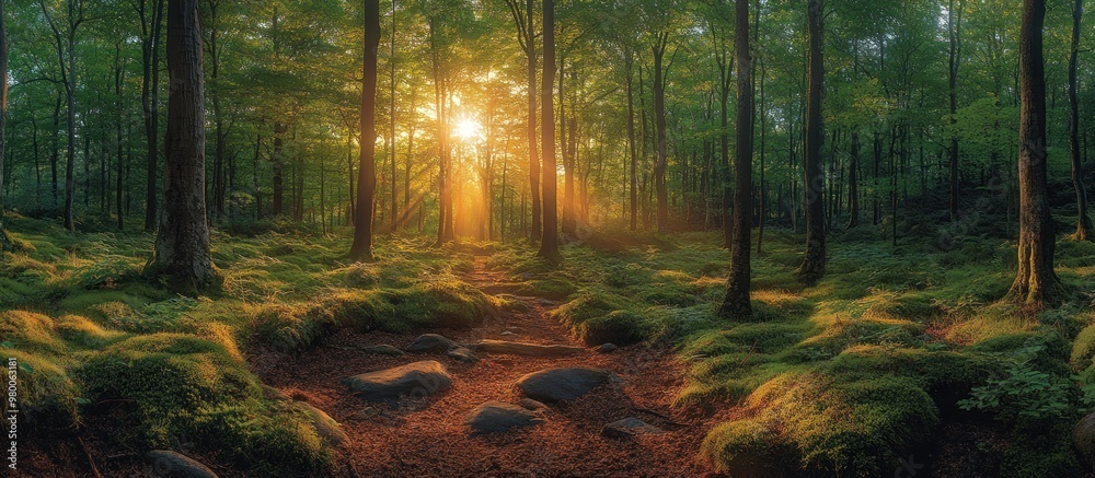 Obraz premium Sunrise in the Forest