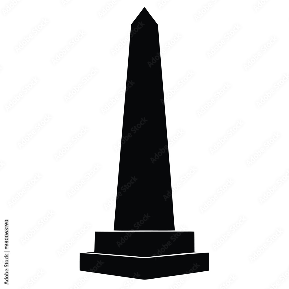Ilustración de arte vectorial del icono del obelisco Ilustración de arte vectorial del icono del obelisco