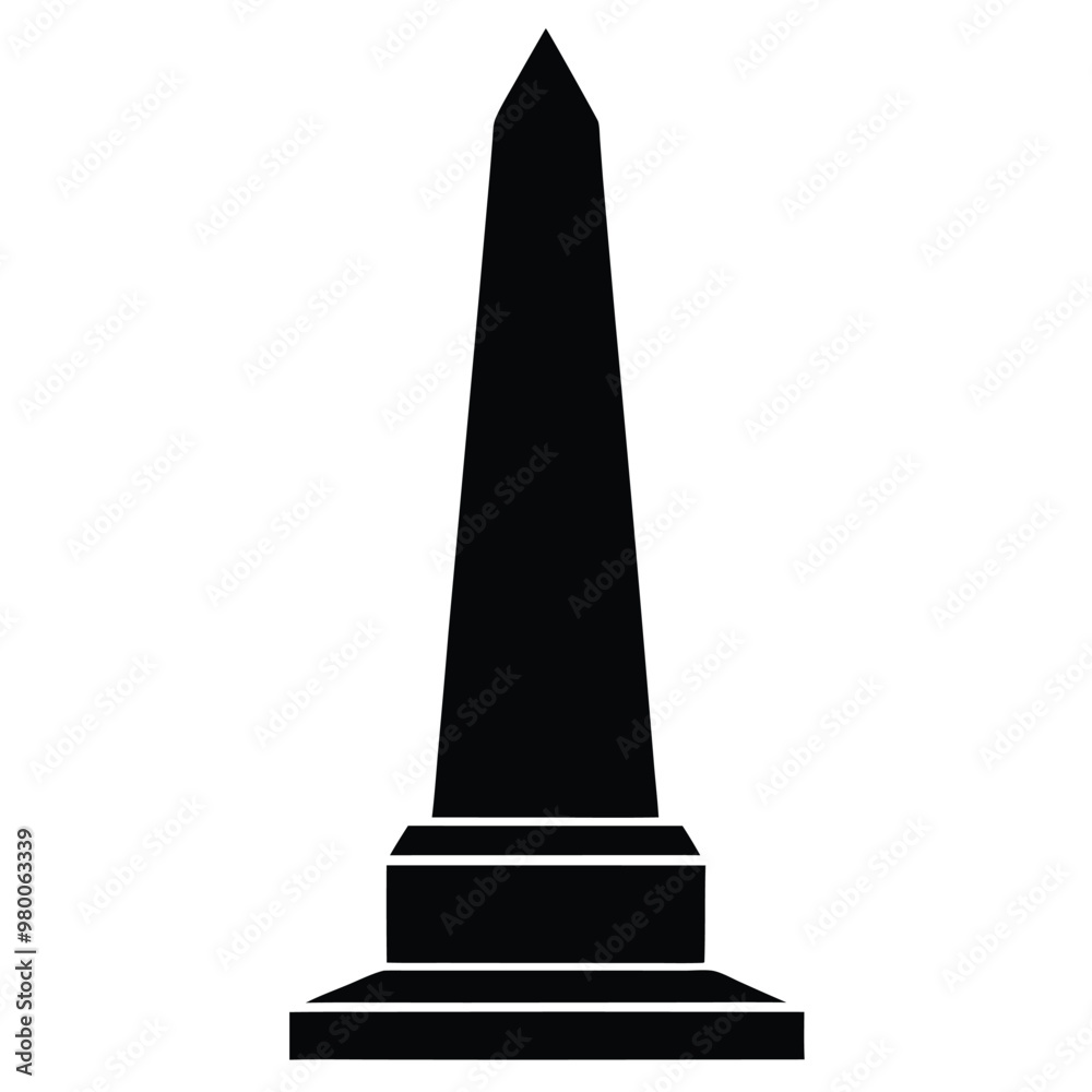 Ilustración de arte vectorial del icono del obelisco Ilustración de arte vectorial del icono del obelisco